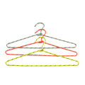 Wholesale space saving Non Slip Display Cheap Clothing Rope Covered Hanger Braided Cord Wire Hangers